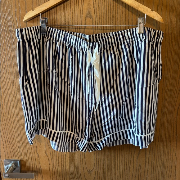 U.S. Polo Assn. Navy and White Striped Women’s Plus Pajama Sleep Lounge Set - Picture 7 of 11